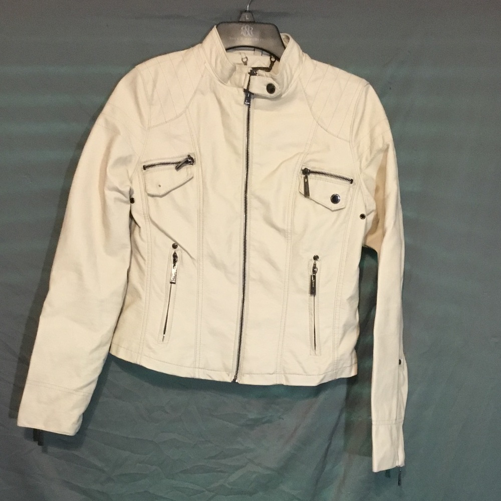 White Leather Jakcet